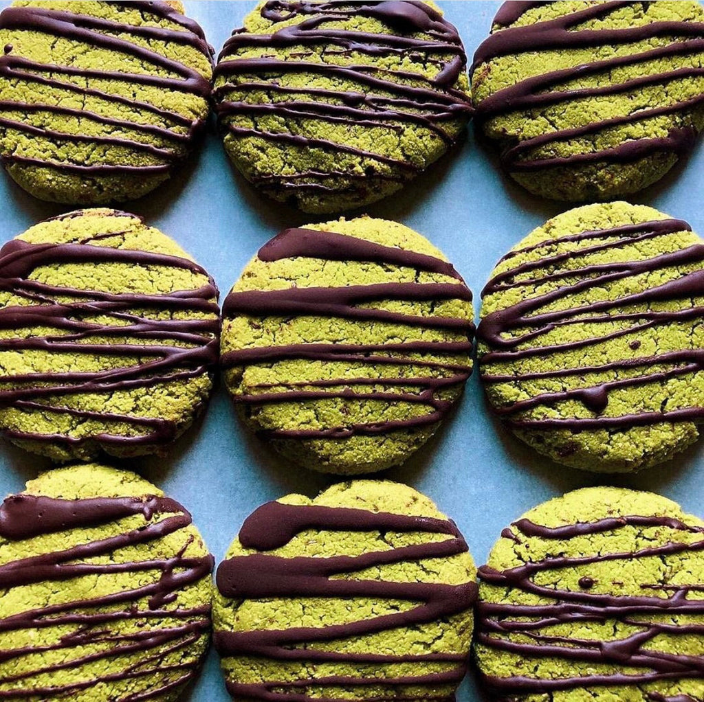 Matcha Collagen Chocolate Cookies